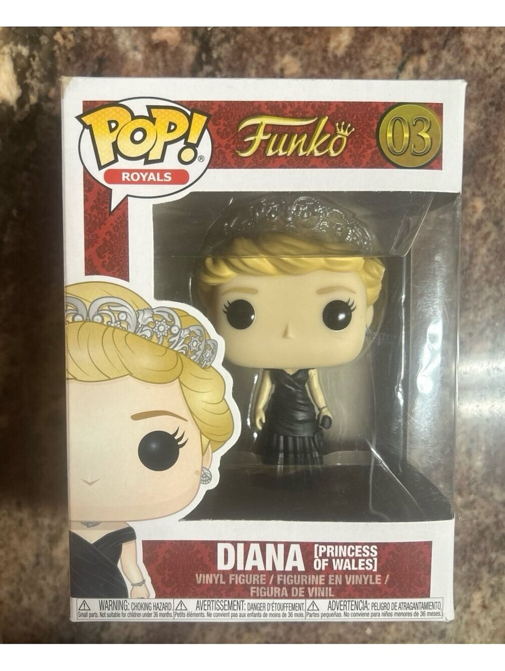 Funko Pop Royals Diana Princess of Wales #03 Vinyl Figure with Box